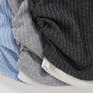 Rio Delicate Fit Sleeveless Set Ribbed Rolled One-Piece Layered Cardigan