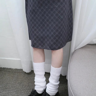 Soft Check Midi Skirt