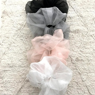 (4 colors) Large Organza Scrunchie Wedding Hair Accessory Scrunchie Hair Tie Large Scrunchie