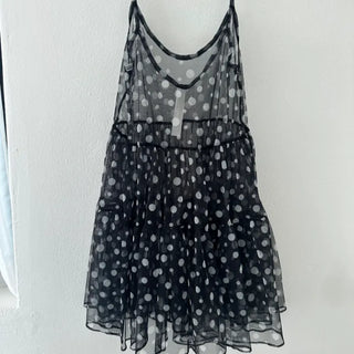Elvis Dot See-through Tiered Layered Dress