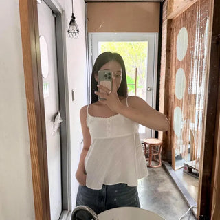 Lace sleeveless frill layered sleeveless top