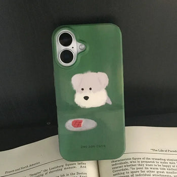 Wait Cute Puppy Hard iPhone Case