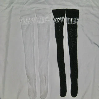 Leopard mesh socks