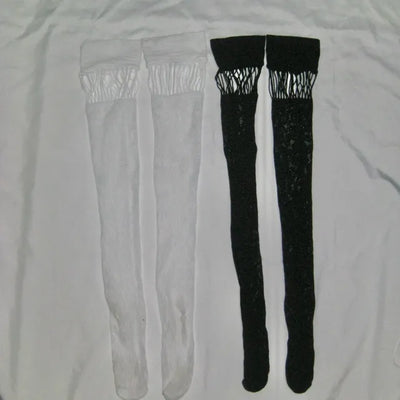 Leopard mesh socks