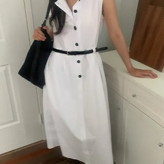 Charvet Button Sleeveless Long Dress