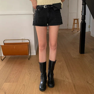 Micro denim shorts