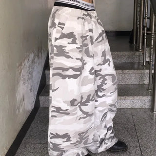 CAMO BIG MEGA WIDE PANT Camo Pattern Big Mega Wide Long Pants Camo Wide Pants