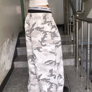 CAMO BIG MEGA WIDE PANT Camo Pattern Big Mega Wide Long Pants Camo Wide Pants
