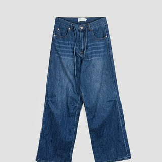 Strap denim pants
