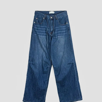 Strap denim pants
