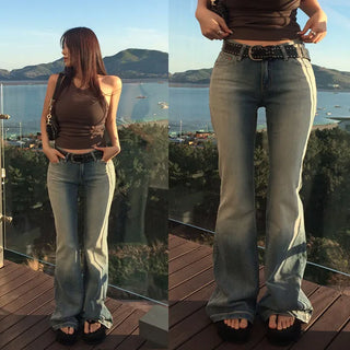 Aria Low denim bootcut pants