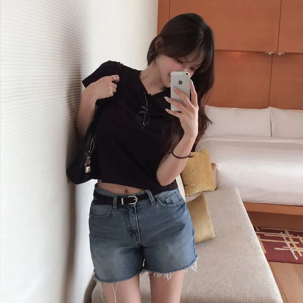 Nedison Round Neck Short Sleeve T-shirt [Modal 38%]