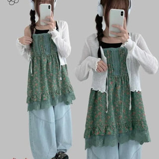 Loen Flower Layered Sleeveless Dress