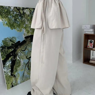 Kyoi nylon skirt layered pants