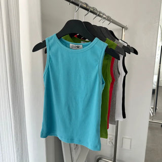 Hata Mango Ribbed Sleeveless Top