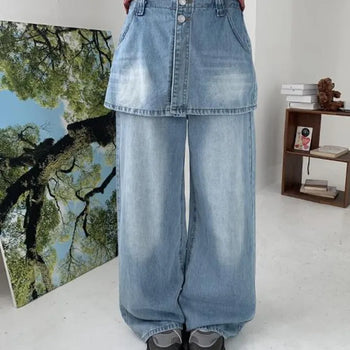 Leon skirt denim pants