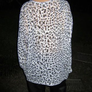 LEOPARD KNIT TEE Leopard Knit Long Sleeve