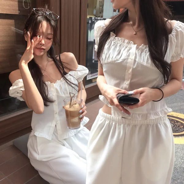 Freeton Ruffle Puff Sleeve Blouse
