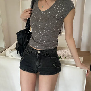 Natty Studded Cargo Shorts