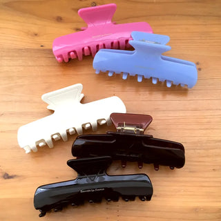 (5 colors) French Cellulose Square Slim Hair Clip Hair Accessory Half-Updo Hairpin