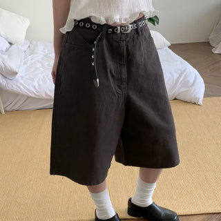 Wide Cotton Bermuda Pants (3 colors)