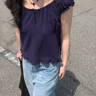 Frill Puff Blouse (3 colors)