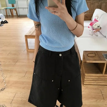 By Double Knee Bermuda Pants