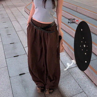 Tyrrell studded elasticated wide pants