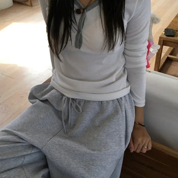 Plan color-block long-sleeve tee