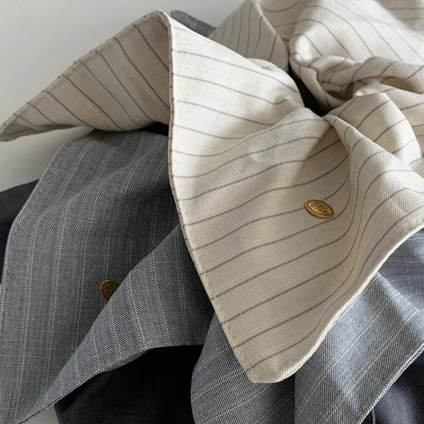 Square striped scrunchie