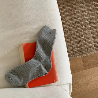 Ribbed daily color socks