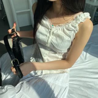 Ruby Frill Lace Sleeveless Blouse
