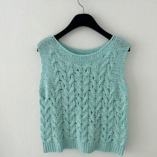 Jelly Slub Cable Knit Sleeveless Top