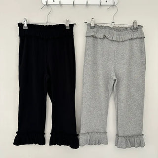 Lopin 3/4 Length Ribbed Frill Biker Pants