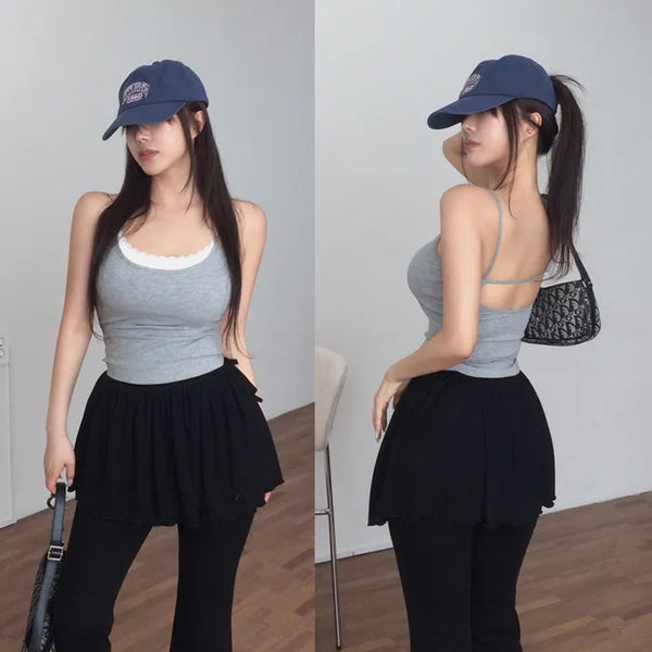 Roldir Race Backless Sleeveless [Built-in Cap]