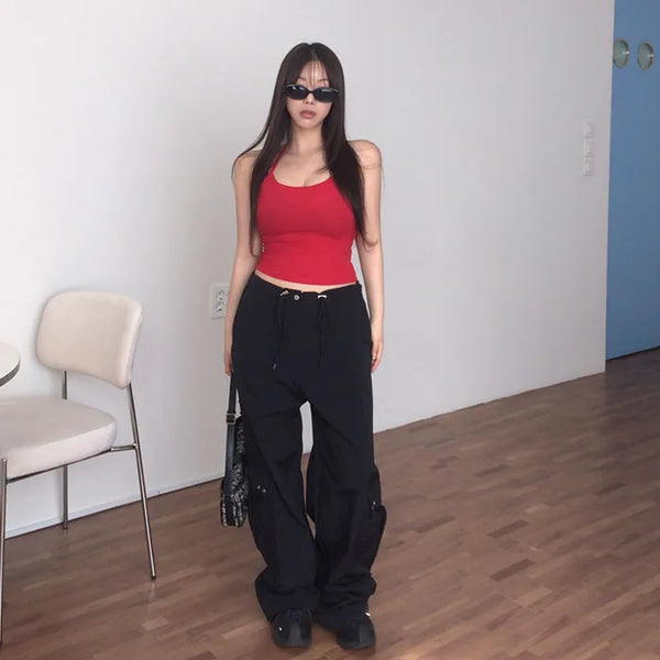 Helid Nylon Cargo Wide Pants