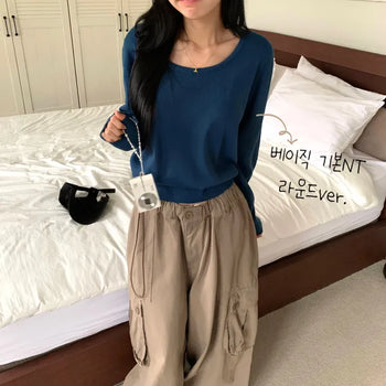 [Cinched Waist~/Spring/Summer Version] Basic Blooming Round Knit