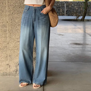 Dorothy Summer Medium Blue Wide Denim Pants