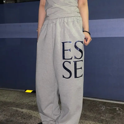 ESSE Glitter Lettering Jogger Pants