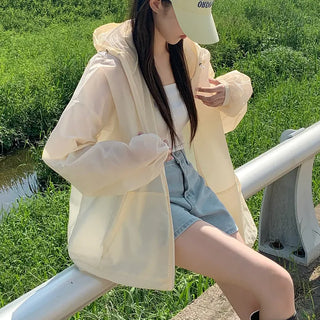 Pi See-through Oversized Windbreaker Jumper