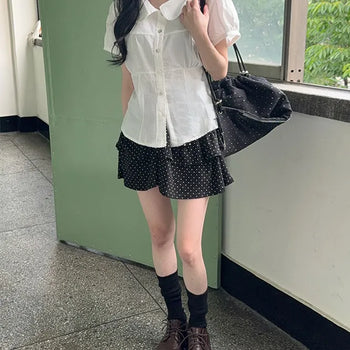 Profile Picture Dot Frill Mini Skirt
