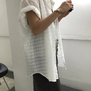 seersucker check shirt