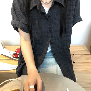 seersucker check shirt