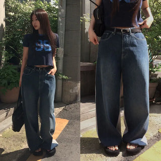 Posicon French Terry Denim Wide Pants