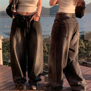 Polsing balloon denim wide pants