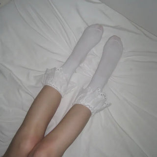 frilled lace socks