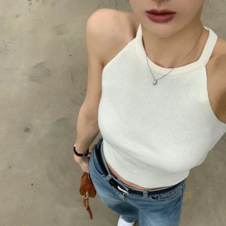 Basic Halter Neck Sleeveless