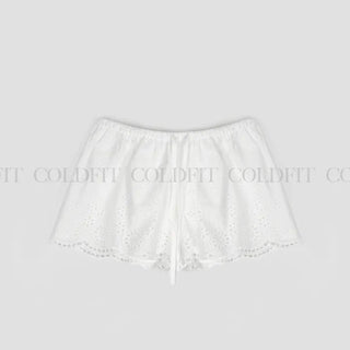 Lace punched shorts