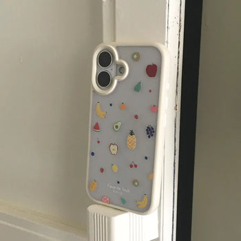 Light Fruit Pattern Transparent Bumper iPhone Case