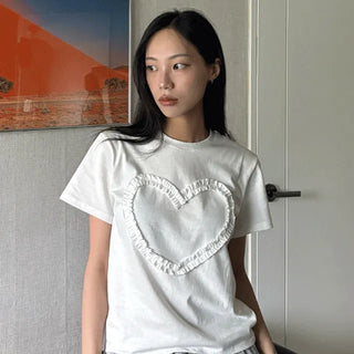 Kisha Heart Frill Short Sleeve T-shirt